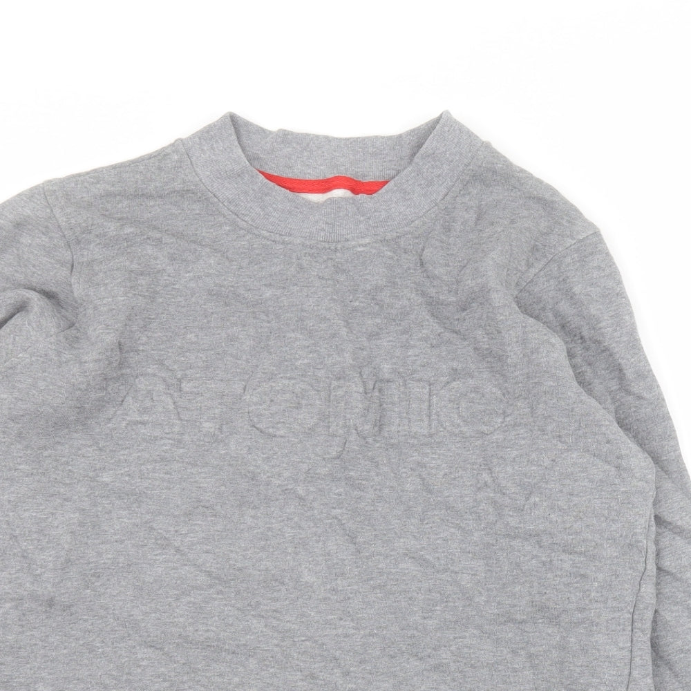 ATOMIC Boys Grey  Cotton Pullover Sweatshirt Size M  Pullover - 13 +