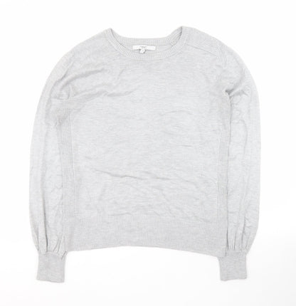 Next Womens Grey Round Neck  Polyester Pullover Jumper Size 10