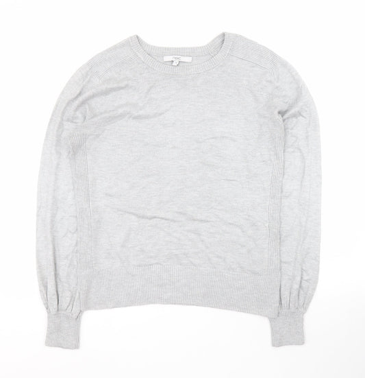 NEXT Womens Grey Round Neck  Polyester Pullover Jumper Size 10