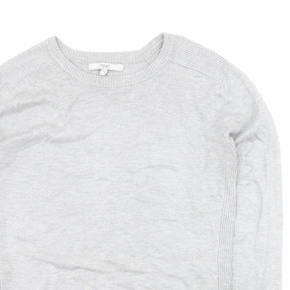 Next Womens Grey Round Neck  Polyester Pullover Jumper Size 10