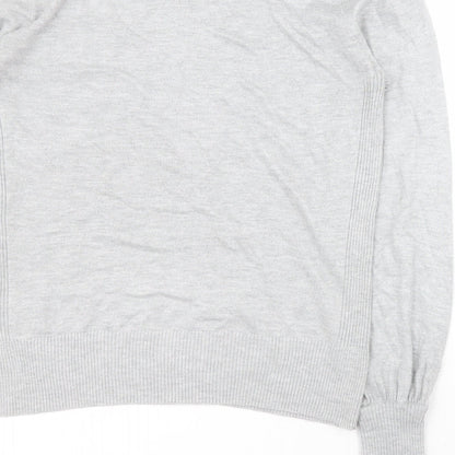Next Womens Grey Round Neck  Polyester Pullover Jumper Size 10