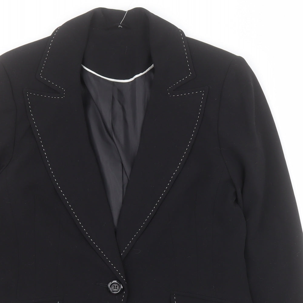 Dorothy Perkins Womens Black   Jacket Blazer Size 10  Button