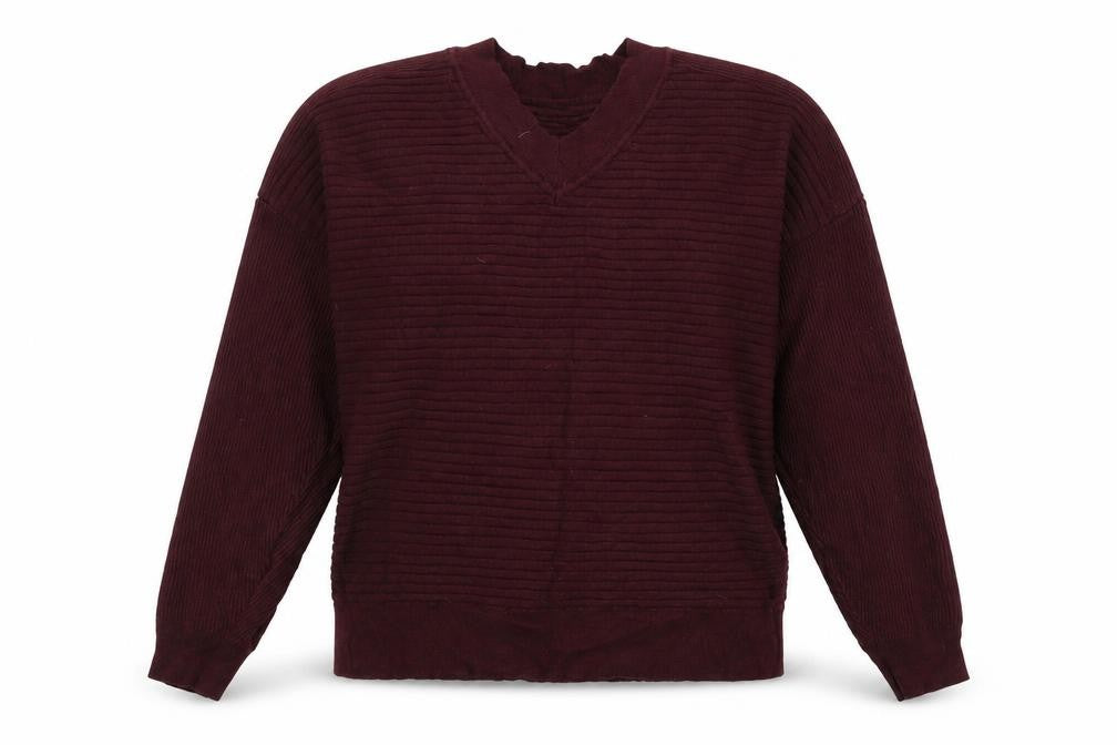 F&F Womens Red Round Neck  Viscose Pullover Jumper Size 12