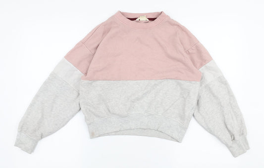 H&M Girls Multicoloured  Cotton Pullover Sweatshirt Size 11-12 Years  Pullover