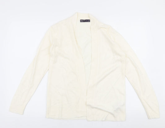 Marks and Spencer Womens Ivory V-Neck  Acrylic Cardigan Jumper Size S