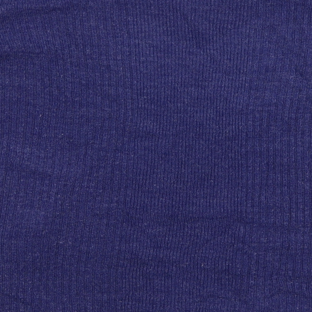 Marks and Spencer Womens Blue V-Neck  Acrylic Pullover Jumper Size 14