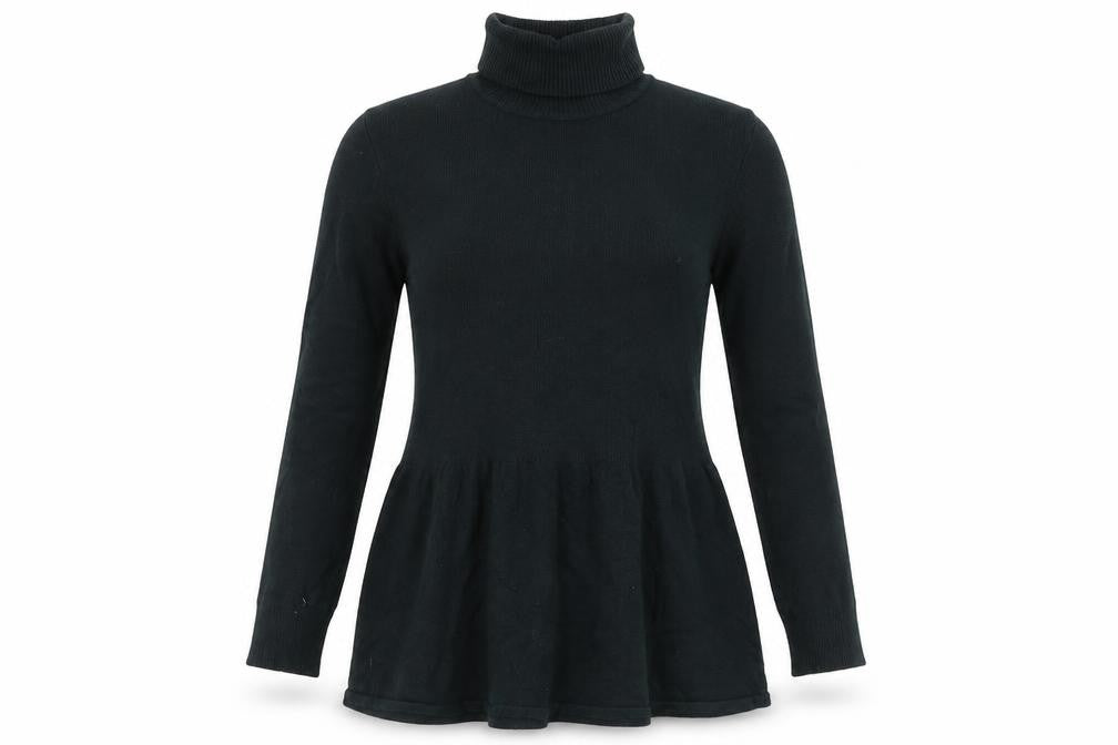 Preworn Womens Green Roll Neck  Polyester Pullover Jumper Size S