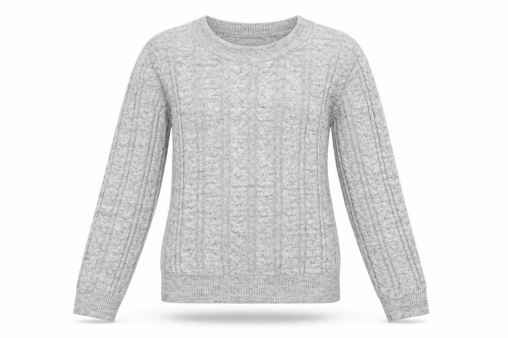 H&M Womens Grey Round Neck  Acrylic Pullover Jumper Size S