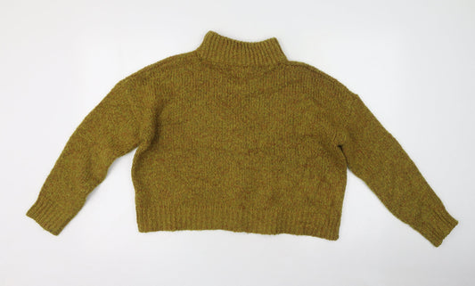 New Look Womens Green  Polyester Pullover Sweatshirt Size 10