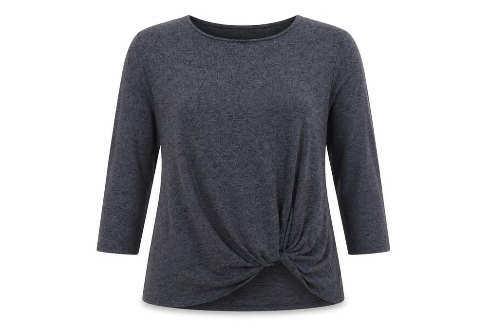 Matty M Womens Blue Round Neck  Rayon Pullover Jumper Size S   - Tie Detail