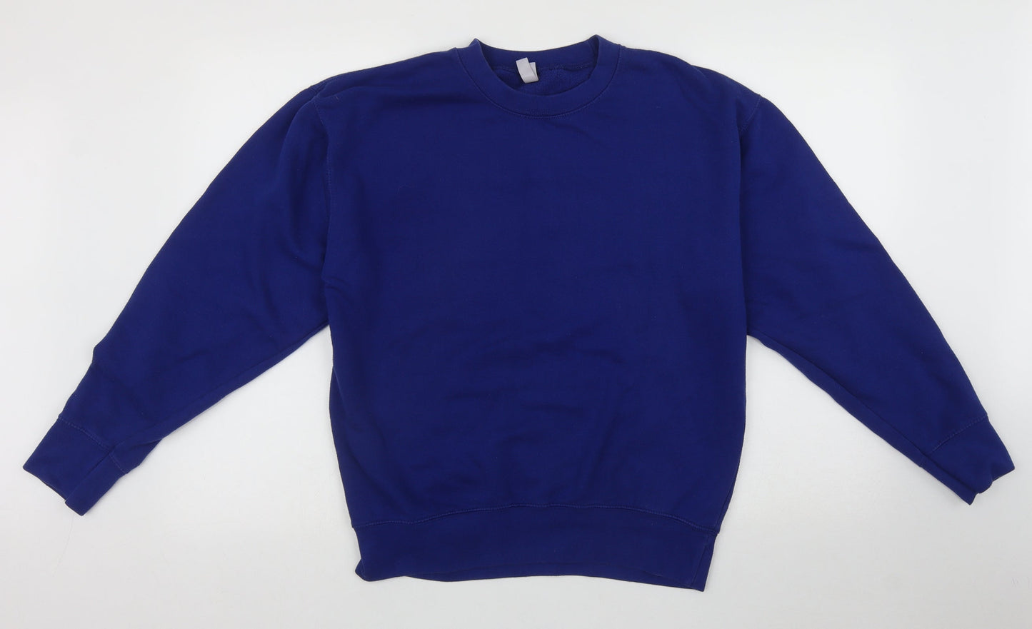 Casual classic Mens Black Round Neck  Polyester Pullover Jumper Size L