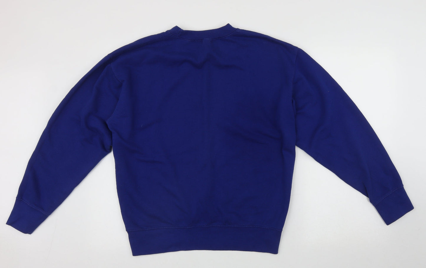 Casual classic Mens Black Round Neck  Polyester Pullover Jumper Size L