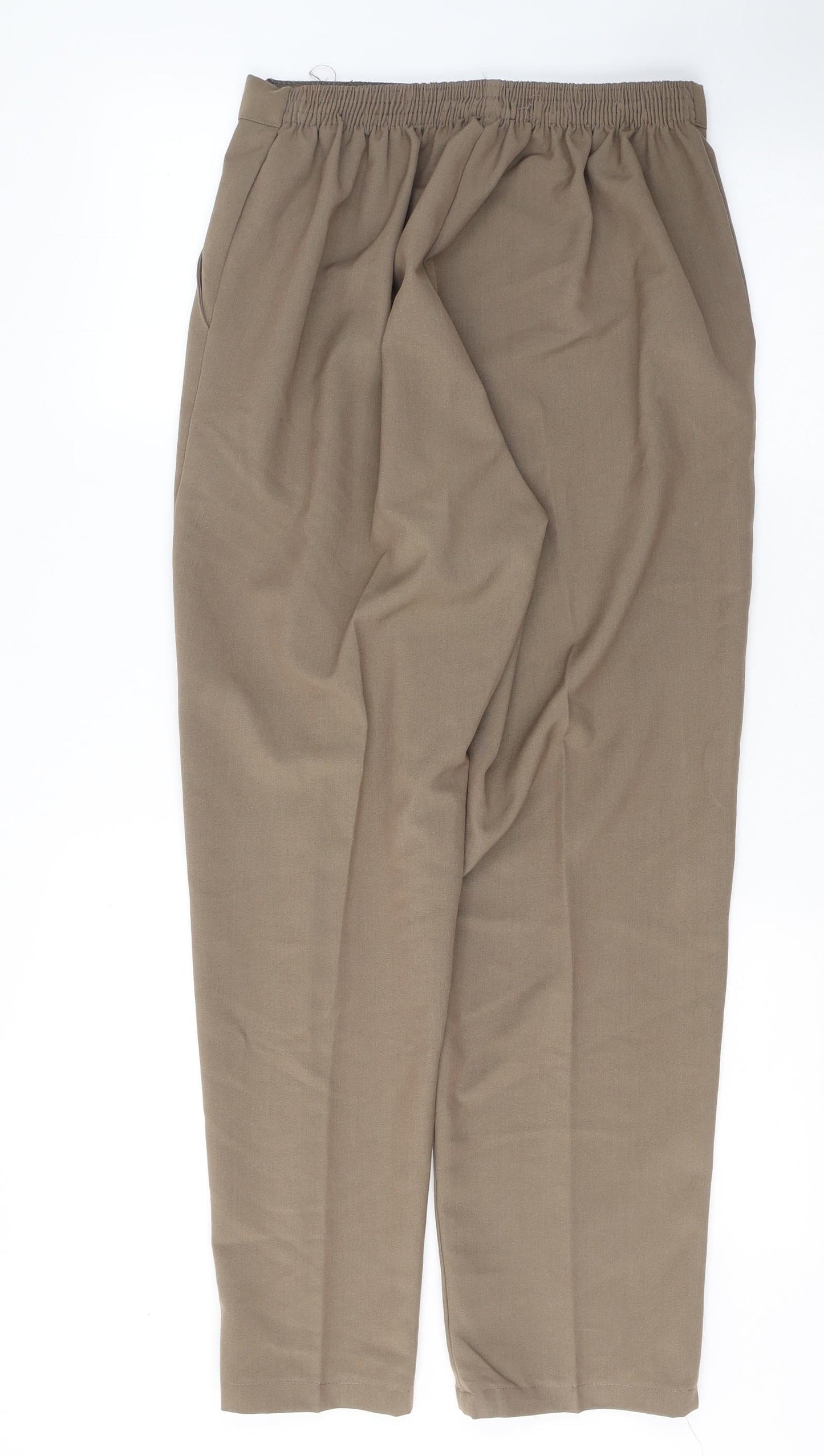 Preworn Womens Brown  Polyester Trousers  Size 16 L27.5 in Regular