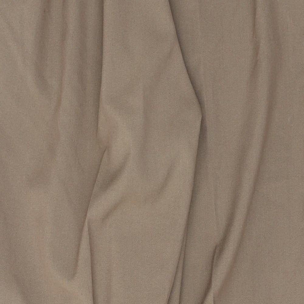 Preworn Womens Brown  Polyester Trousers  Size 16 L27.5 in Regular