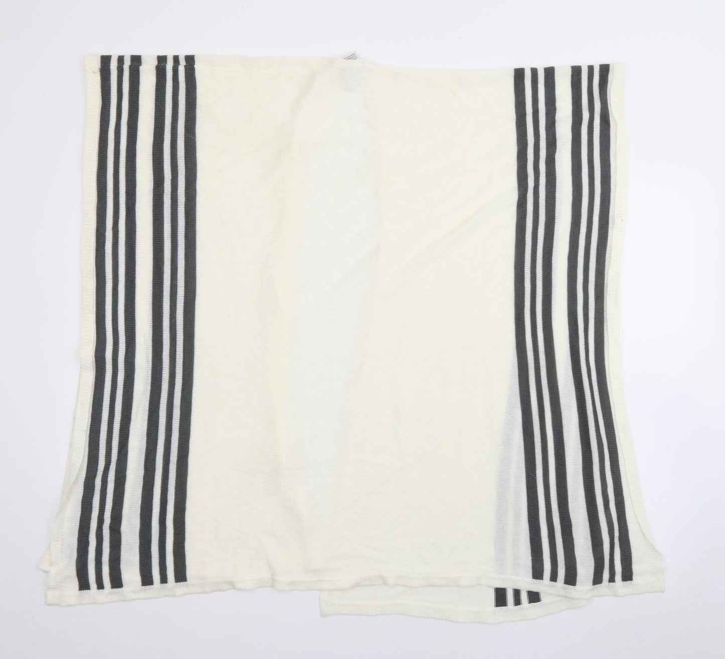 Marks and Spencer Womens Ivory V-Neck Striped Acrylic Wrap Jumper One Size