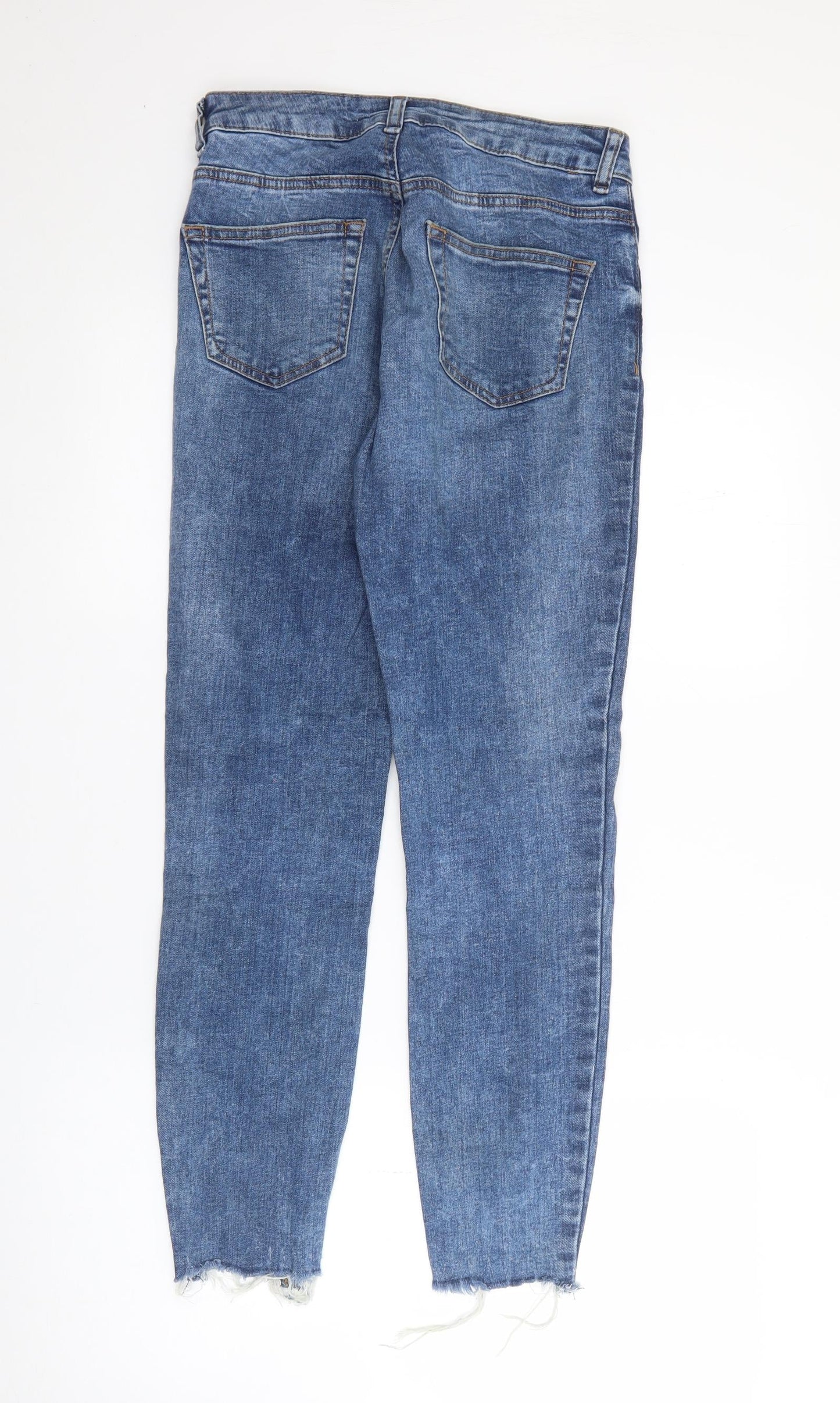 New Look Womens Blue  Cotton Skinny Jeans Size 8 L26 in Regular