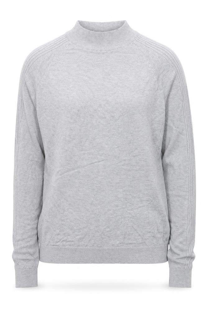 River Island Womens Grey Mock Neck  Viscose Pullover Jumper Size S