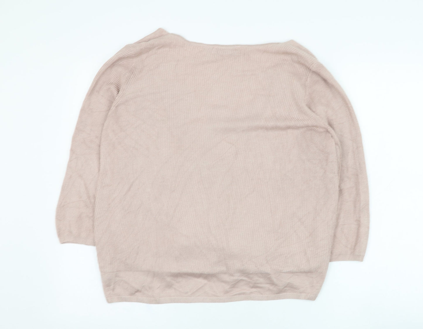 Marks and Spencer Womens Pink Round Neck  Acrylic Pullover Jumper Size 16