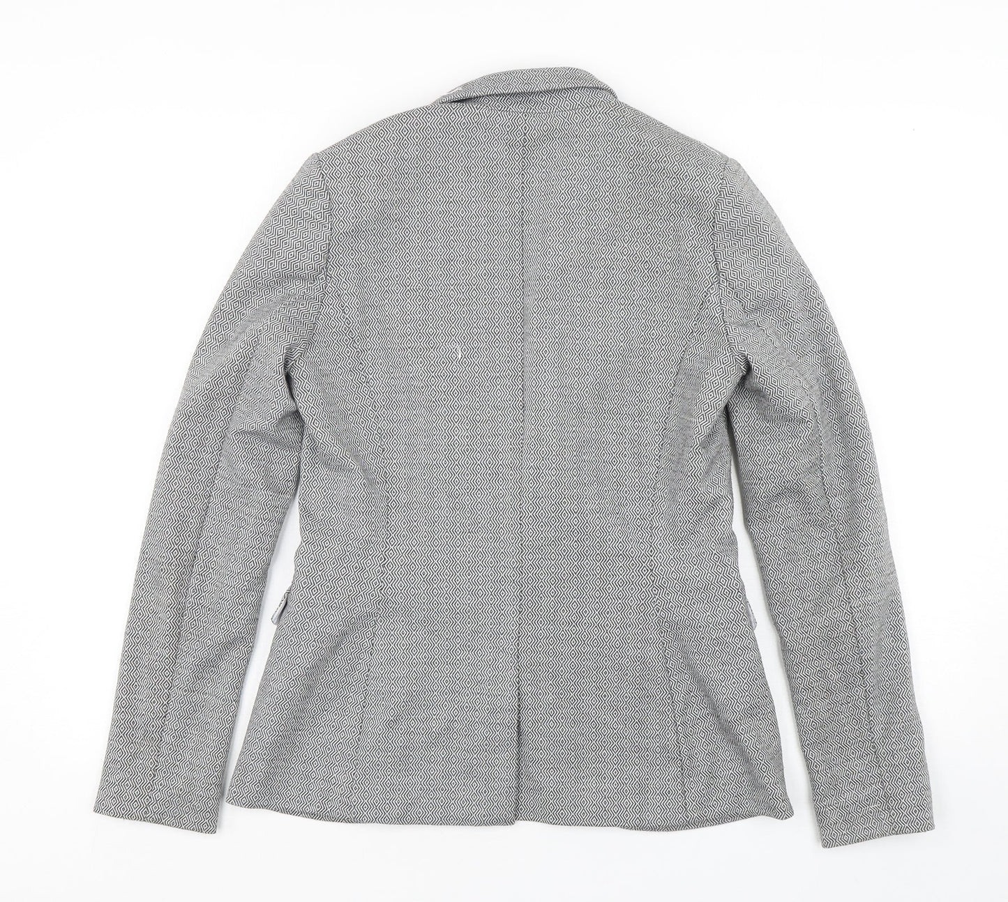 NEXT Womens Multicoloured Geometric Polyester Jacket Blazer Size 10