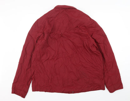 Atlantic Bay Mens Red   Rain Coat Coat Size M  Zip
