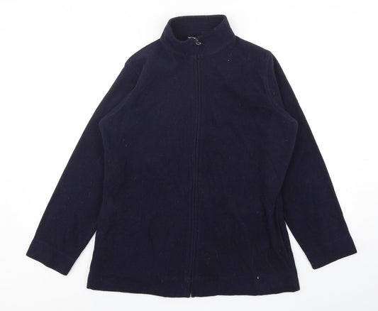 EWM Womens Blue  Polyester Full Zip Sweatshirt Size 14  Zip
