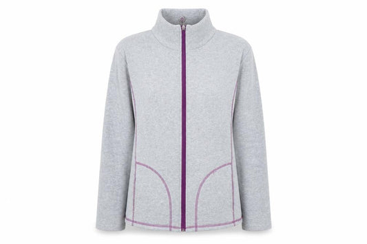 Anne De Lancay Womens Blue  Polyester Full Zip Sweatshirt Size L