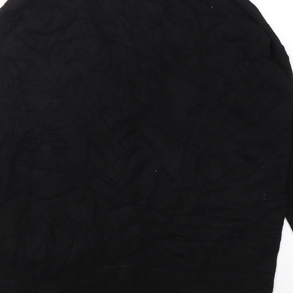 Primark Womens Black V-Neck  Viscose Cardigan Jumper Size 10