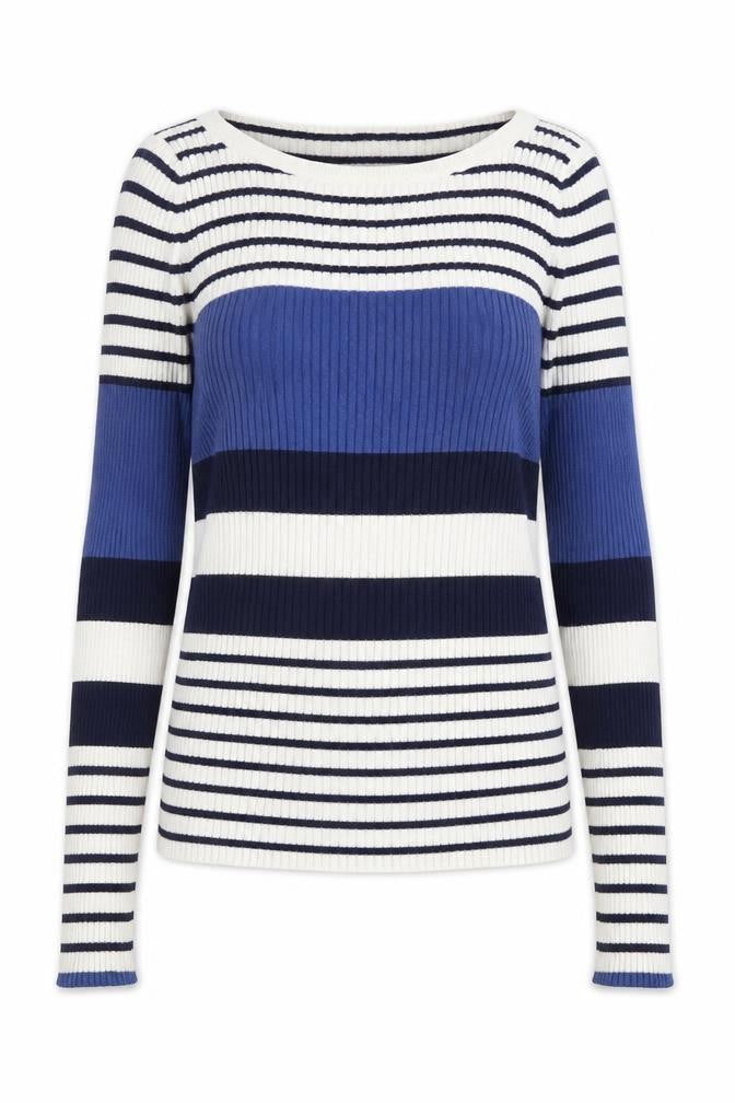 Gap Womens Multicoloured Round Neck Striped Cotton Pullover Jumper Size S