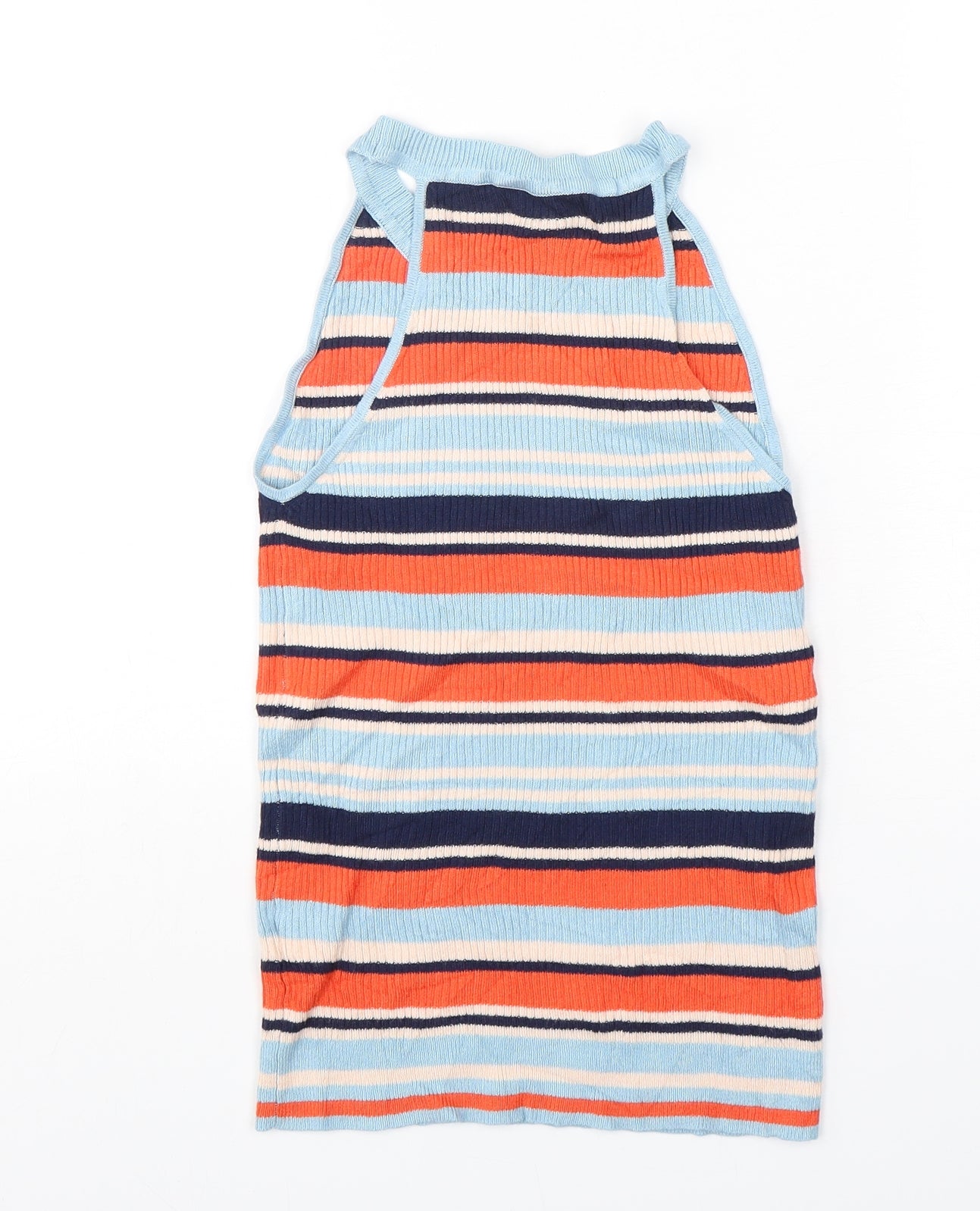 Atmosphere Womens Multicoloured Round Neck Striped Viscose Vest Jumper Size 10