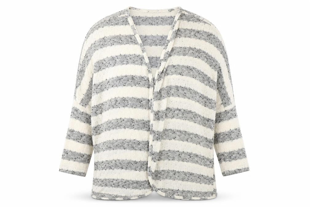 Atmosphere Womens Multicoloured V-Neck Striped Polyester Cardigan Jumper Size L