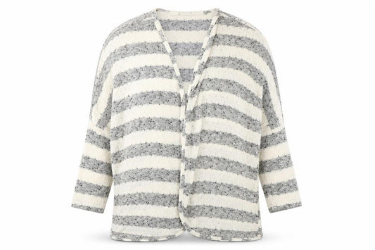 Atmosphere Womens Multicoloured V-Neck Striped Polyester Cardigan Jumper Size L