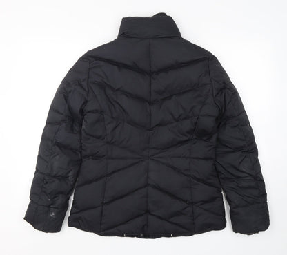 ESPRIT Womens Black   Puffer Jacket Jacket Size 10  Zip