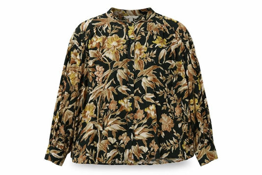 H&M Womens Multicoloured Floral Viscose Basic Button-Up Size 10 Halter