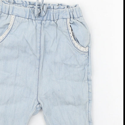 Next Baby Blue  100% Cotton Jogger Jeans Size 3-6 Months