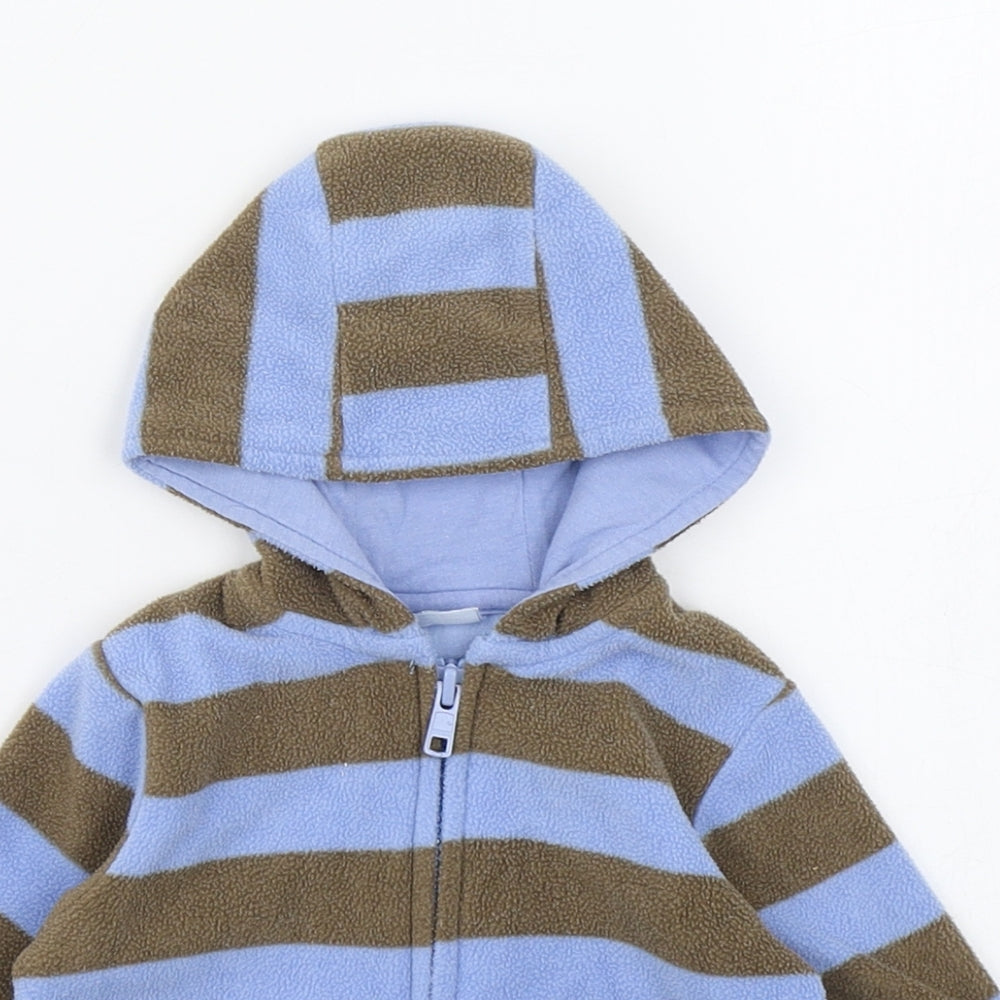 Cherokee Baby Blue Striped  Jacket  Size 0-3 Months   Zip