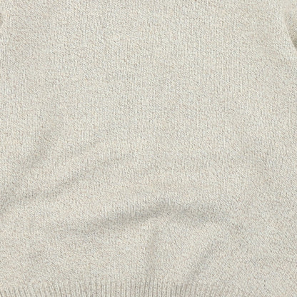 Bertex Womens Beige Round Neck  Acrylic Pullover Jumper Size 14