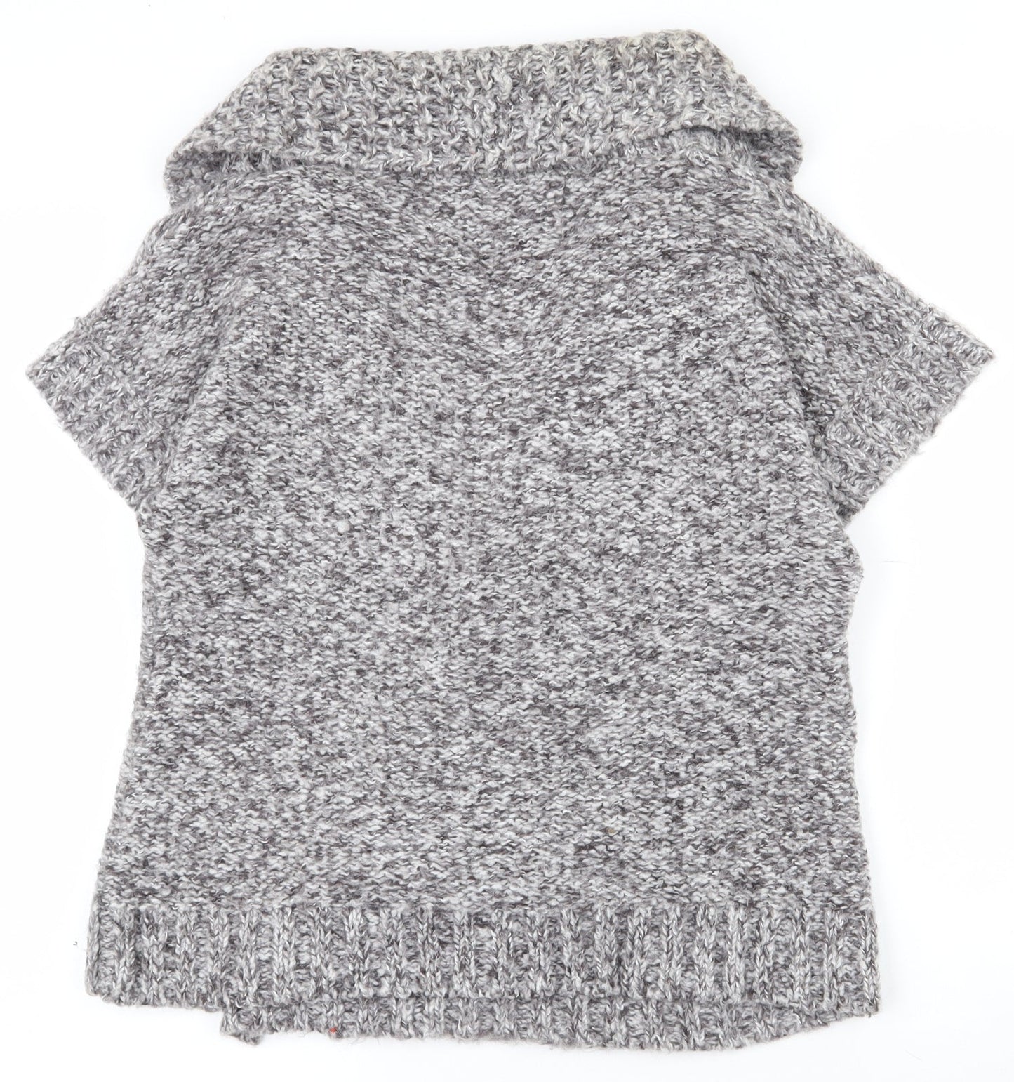 Maine New England Womens Grey Collared  Acrylic Cardigan Jumper Size 12