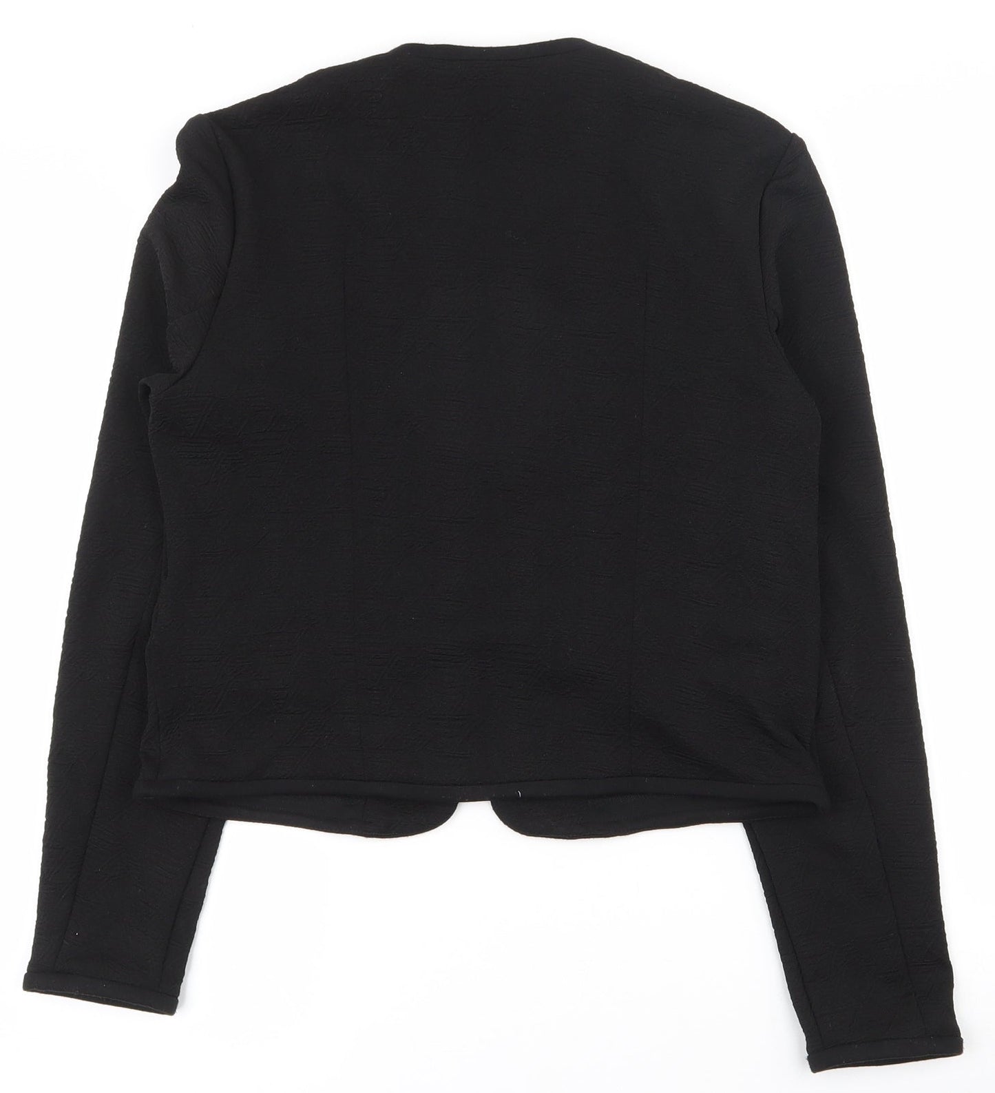 Atmosphere Womens Black Geometric  Jacket  Size 8  Zip