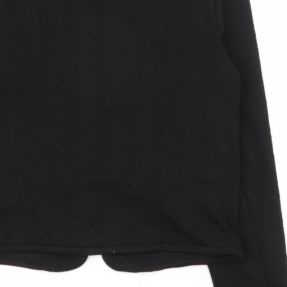 Atmosphere Womens Black Geometric  Jacket  Size 8  Zip