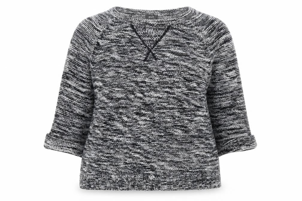 F&F Womens Black Round Neck  Acrylic Pullover Jumper Size 14