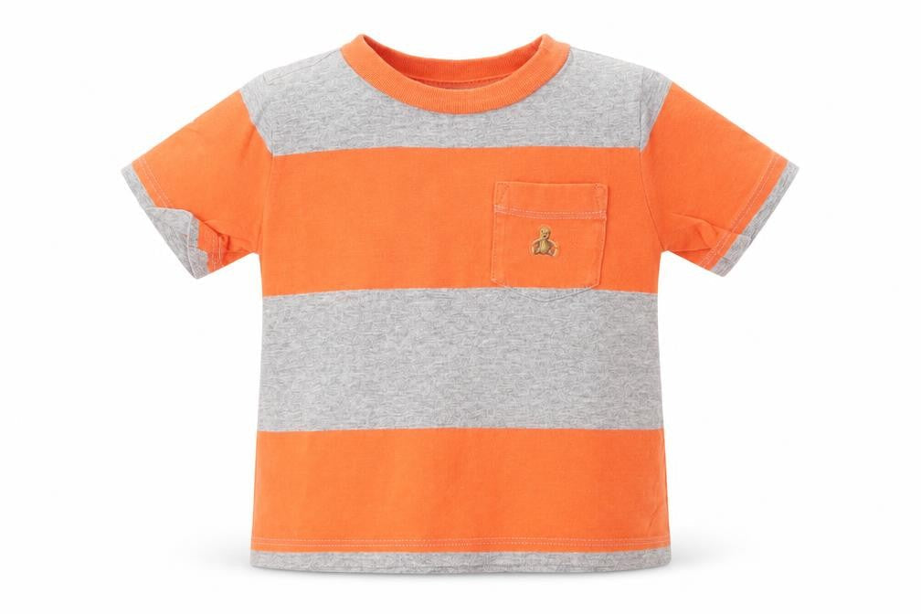 Gap Boys Multicoloured Striped Cotton Basic T-Shirt Size 12-18 Months Round Neck