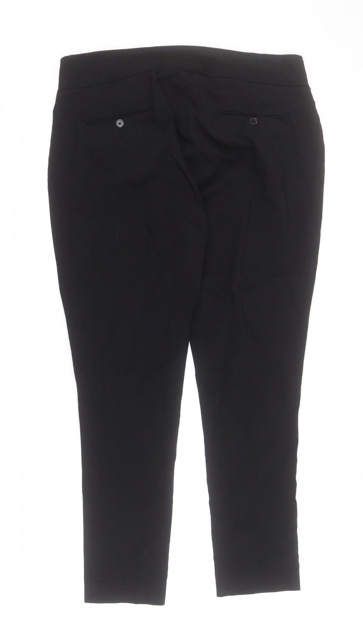 Yours Womens Black  Nylon Carrot Trousers Size 16 L31 in Regular Zip