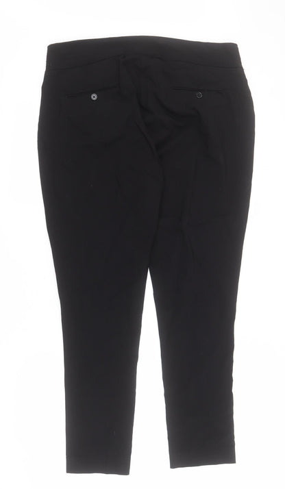 Yours Womens Black  Nylon Carrot Trousers Size 16 L31 in Regular Zip