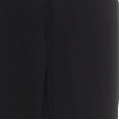 Yours Womens Black  Nylon Carrot Trousers Size 16 L31 in Regular Zip
