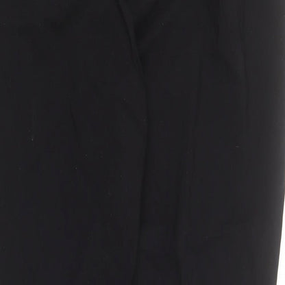 Yours Womens Black  Nylon Carrot Trousers Size 16 L31 in Regular Zip