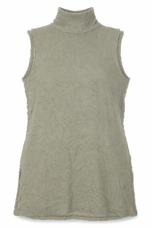 Papaya Womens Green  Viscose Basic Tank Size 16 High Neck