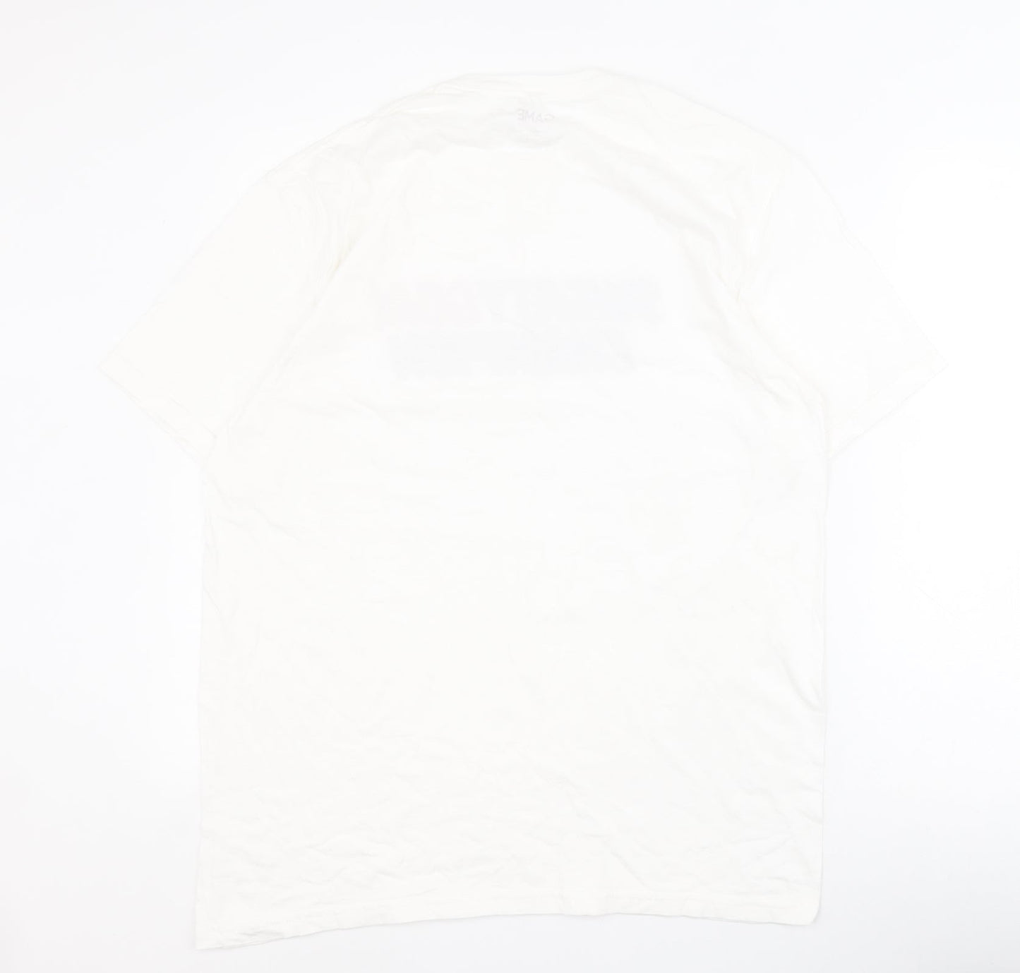 GAME Womens White  100% Cotton Basic Polo Size L Crew Neck