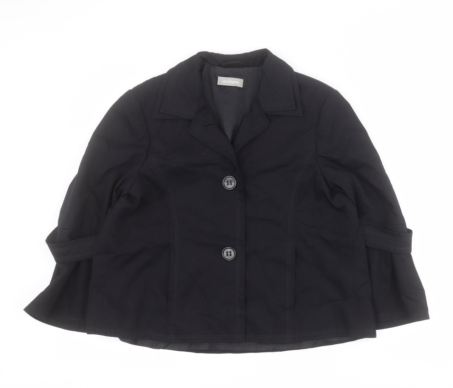 Steilmann Womens Black   Jacket  Size 10  Button