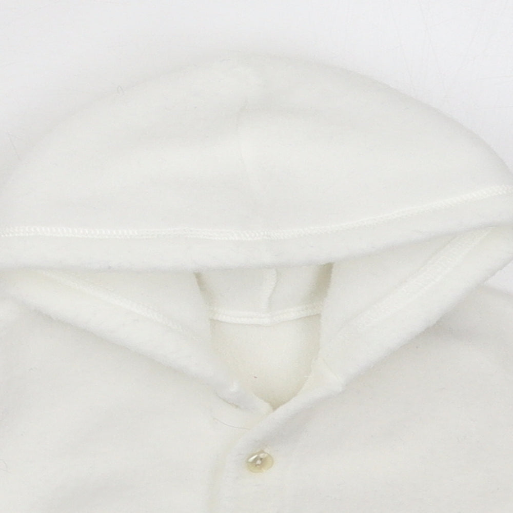 Mothercare Girls White   Jacket  Size Newborn   Button
