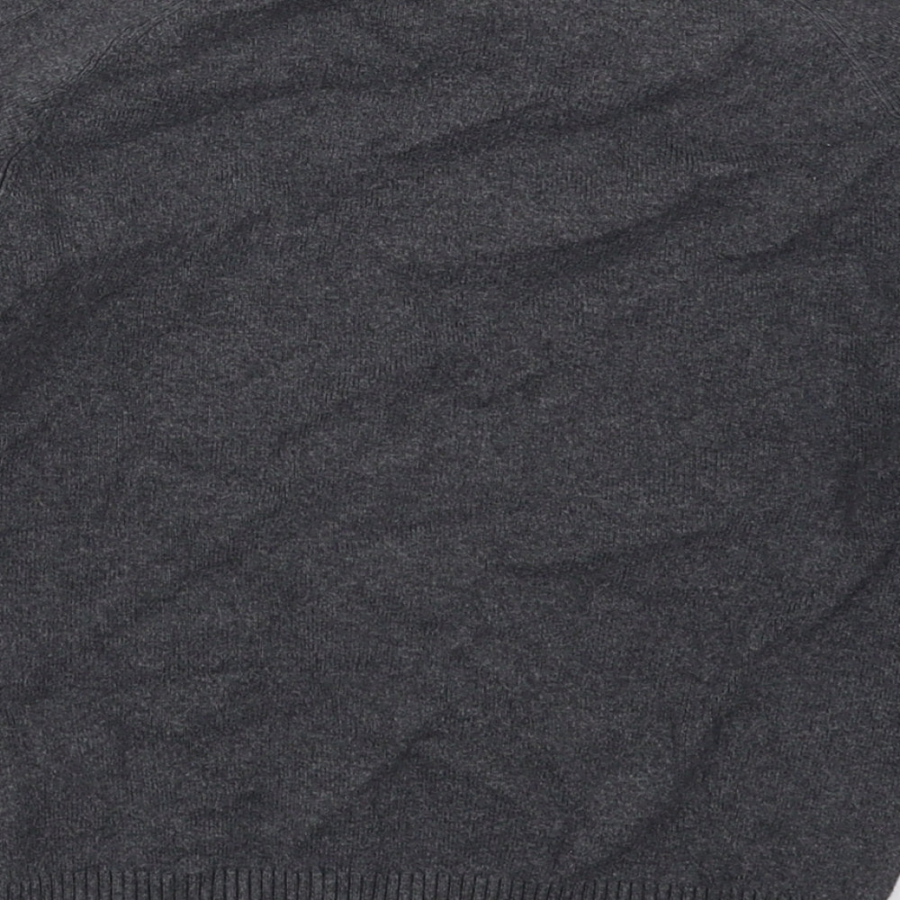 NEXT Boys Grey V-Neck  Cotton Pullover Jumper Size 5-6 Years  Pullover